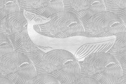 Wallpaper waves and whale