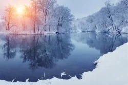 Carte da Parati lago e neve