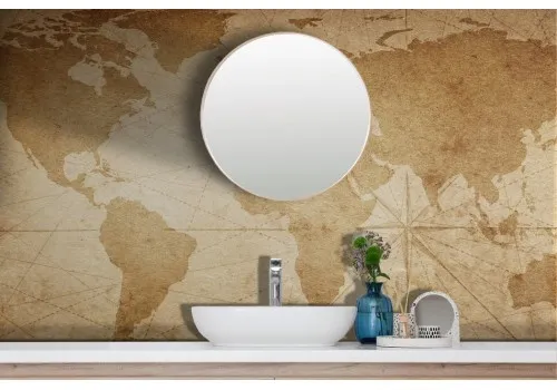 Vintage brown world map wallpaper 2