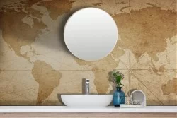 Adhesive Wallpaper Vintage World Map Brown