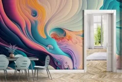 Colorful wave wallpaper