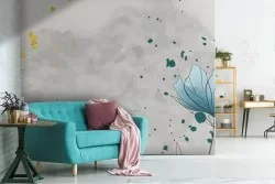 Carta da Parati fiori acquerello