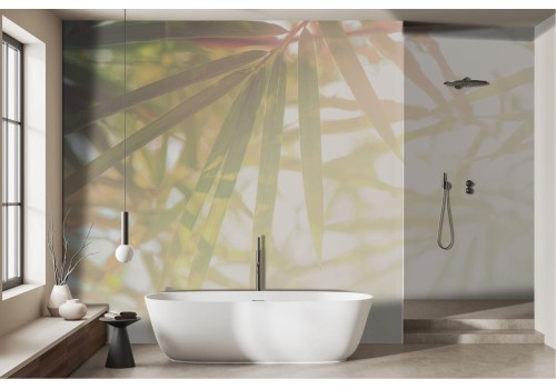 Light tropical leaves wallpaper