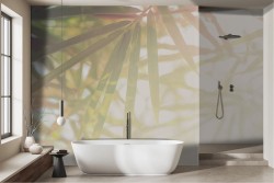 Light tropical leaves wallpaper