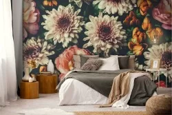 Vintage Nature Flowers Wallpaper