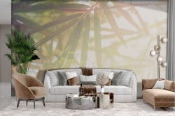 Adhesive Wallpaper Tropical Light Leaves