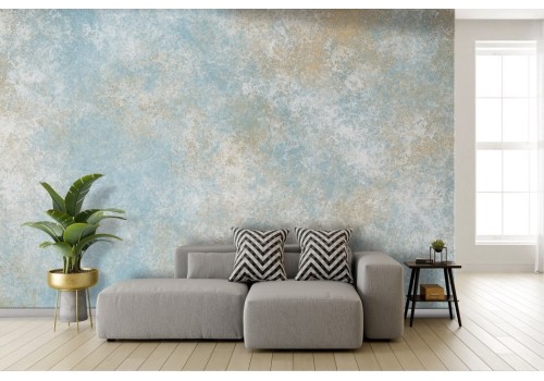 Abstract wallpaper with blue gold concrete effect 2