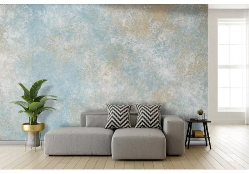 Abstract wallpaper with blue gold concrete effect 2