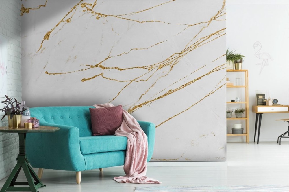 Carta Da Parati Adesiva Effetto Marmo - Pellicola Per Mobili, 30x200cm, Bianco Lucido - Foto 6