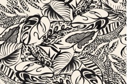 Black tropical leaves wallpaper