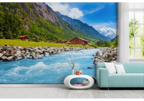 Mountain river landscape wallpaper