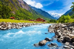 Mountain wallpaper with river
