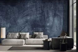 Dark blue concrete effect wallpaper