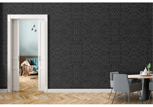 Total black geometric wallpaper 2
