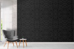 Carta da Parati geometrica total black