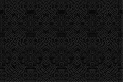 Carte da Parati geometrica total black