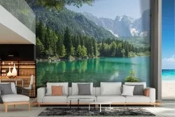 Mountain and lake wallpaper