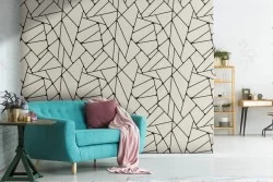 Carta da Parati geometrica nero bianco