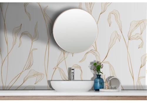 Gold stylized leaves wallpaper 2