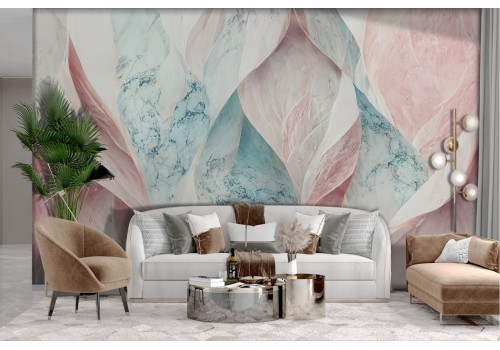Marble effect wallpaper with wave relief 2
