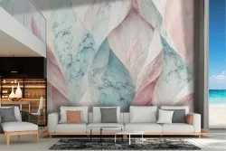 Marble wallpaper embossed waves