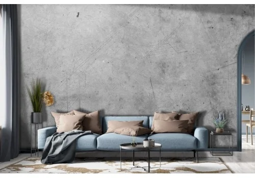 Carta da parati effetto cemento intonaco industriale
