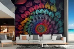 Colored leaves wallpaper