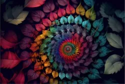 Colored leaves wallpaper