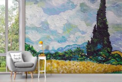 Adhesive Wallpaper Van Gogh Landscape Painting