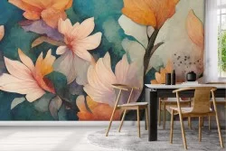 Carta da Parati fiori colorati