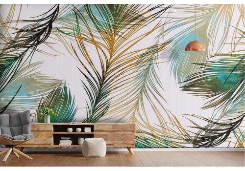 Tropical leaves wallpaper abstract nature design