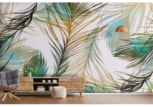 Tropical leaves wallpaper abstract nature design