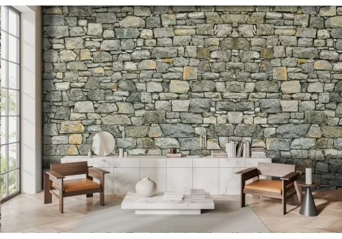 Stone coating wallpaper