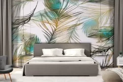 Abstract Tropical Leaves Wallpaper