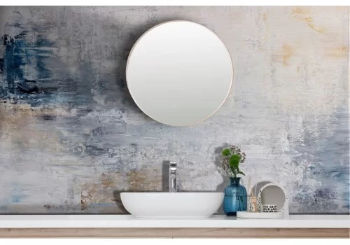 Carta da parati astratta sfumature blu marrone 2