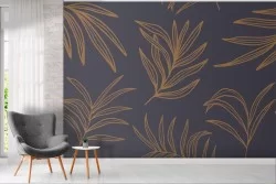 Purple tropical leaves wallpaper