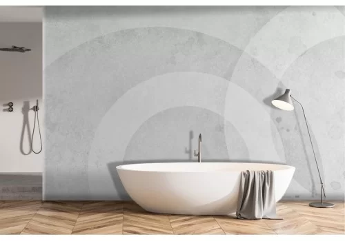 Marble effect wallpaper with circle shadows