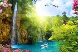 Waterfall wallpaper in nature