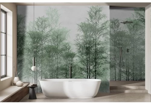 Abstract green forest wallpaper