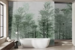 Abstract green forest wallpaper