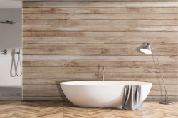 Carta da parati effetto legno chiara