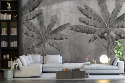 Vintage tropical leaves wallpaper