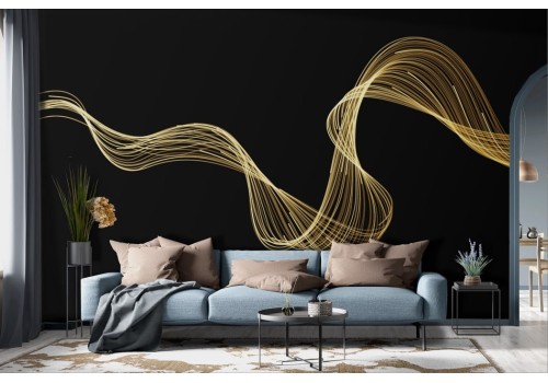 Minimalist stylized gold wallpaper