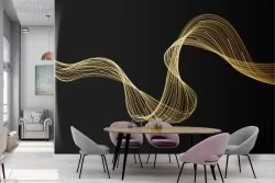 Stylized gold wallpaper