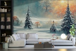 Winter landscape wallpaper