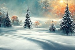 Winter landscape wallpaper