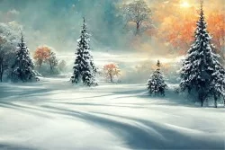 Winter landscape wallpaper