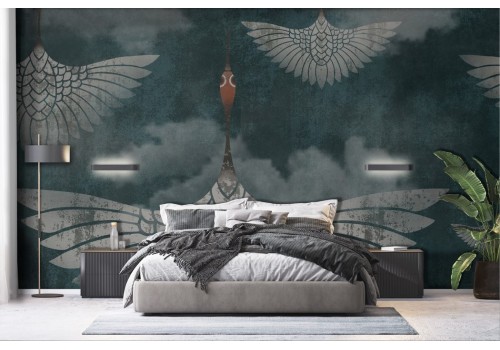 Dark abstract wallpaper with eagle