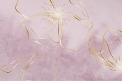 Pink and gold flower wallpaper