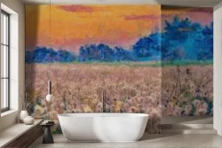 Artistic canvas effect wallpaper